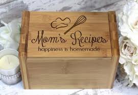 Personalized Recipe Box Walnut Recipe Box Mom S Etsy Recipe Box Wooden Personalized Recipe Box Engraved Recipe Box