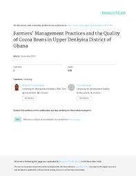 An integrated crop management (icm), or integrated pest1 management (ipm) system, can never be a prescriptive, 'off the shelf' package. Pdf Farmers Management Practices And The Quality Of Cocoa Beans In Upper Denkyira District Of Ghana Dr Benjamin T Anang Academia Edu