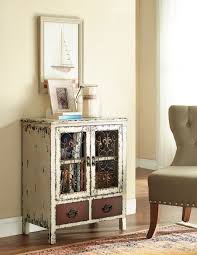 powell parcel white 2 door, 2 drawer