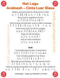 Terimalah lagu ini, dari orang biasa. Not Lagu Cinta Luar Biasa Andmesh Not Angka Pianika Not Lagu Not Angka Indonesia Terlengkap 2020