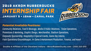 rubberducks to host 2019 internship fair on jan 5 akron