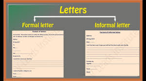 Most letters will be either formal or informal. How To Write Letters Formal Letter Informal Letter Youtube
