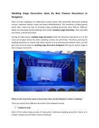 Maybe you would like to learn more about one of these? Wedding Stage Decoration Ideas By Best Flowers Decorators In Bangalore By Syed Atif Issuu