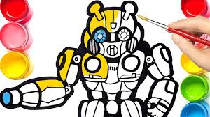 — you can quickly choose suitable pictures for your kids absolutely free of charge. Learn Colors With Transformers Bumblebee Drawing Coloring Pages For Kids Bonbon Toy Art Youtube