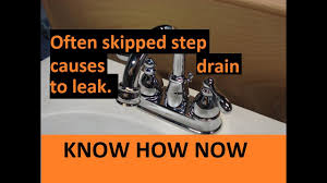 new bathroom sink drain leaks at