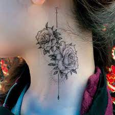 Alchemist Rose Tattoo Alchemy Tattoo Long Lasting Temporary Tattoos Neck Tattoo