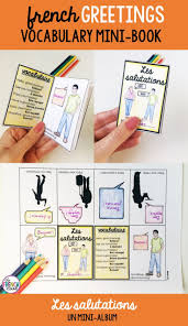 French Greetings Vocabulary Mini Book French Greetings Mini Books French Worksheets