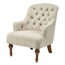 New Linen Look Deep Buttoned Back Bedroom Chair With Weathered Oak Turned Legs Upholstered Bedroom Chair Bedroom Chair Armchair