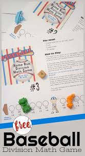 Assessment, review & test prep. Free Baseball Printable Division Games
