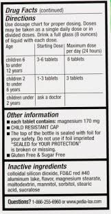 There have even been reported side effects like behavioral issues, speech. Pedia Lax Saline Laxative Chewable Tablets 30 Ct Kroger