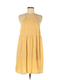 Details About Mossimo Women Yellow Casual Dress M