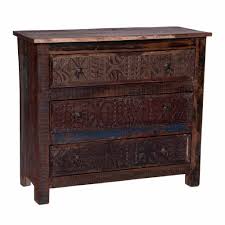 Reclaimed wood dresser or bedside table made from reclaimed oak wood. Maadze Reclaimed Wood Dresser With Carved Panels Earth
