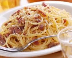 Recette De Spaghettis A La Carbonara Et Parmesan Sans Creme Recette Recette Carbonara Spaghetti Recette Pate Carbonara Sans Creme