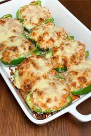 Italian Sausage And Ground Pork Stuffed In Green Peppers And Baked In 2020 Stuffed Peppers Ground Italian Sausage Recipes Italian Sausage Recipes