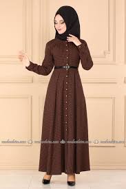 Modaselvim Elbise Kazayagi Desenli Tesettur Elbise 5269ay342 Taba Elbise Modelleri Elbise Elbiseler