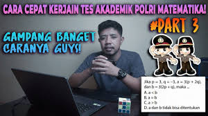 We did not find results for: Tes Akademik Polri Matematika 2020 Bahas Soal Sampai Tuntas Matematika Youtube Teman