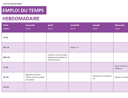 Nombreux sont ceux qui sont à la recherche de planning vierge pour faire. Emploi Du Temps Hebdomadaire