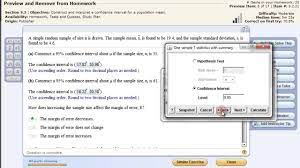 Statcrunch Confidence Interval Population Mean Youtube