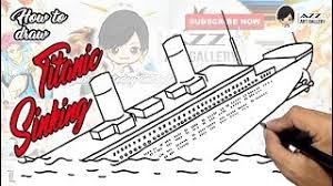 how to draw titanic sinking youtube