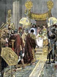 Cleopatra Receiving Marc Antony in Ancient Egypt