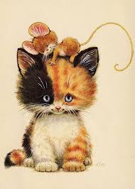 Cat And Mouse Via The Ghost Of Me This So Looks Like My Tiffany Cat I Used To Have Cat Art Cat Drawing Cats Illustration