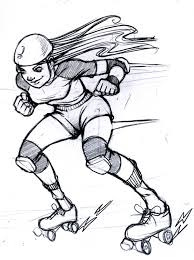 The Third Red Roller Derby Roller Derby Roller Derby Girls Roller Derby Art
