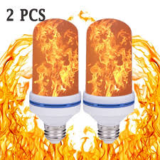 Nk Home 2 Pack Led Flame Effect Light Bulb E26 Candelabra Base Flame Bulbs Energy Efficient Flickering Fire Lights For Indoor Outdoor Use Yellow Walmart Com Walmart Com