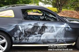 Black And Yellow Car Paint Jobs Http Www Creationbeezart Com New Images Airbrush Car Mustang2 Jpg Airbrush Art Car Paint Jobs Car Painting
