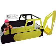 Jack jack and his cousin nathan are unboxing and playing with a john deere backhoe and tractor along with othe. Custom Excavator Twin Kids Bed Frame Handcrafted Construction Themed Children S Bedroom Furniture By Tradecraft Specialties Custommade Com