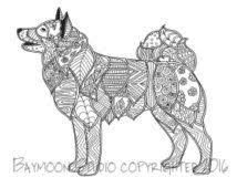 Husky Coloring Page Printable Coloring Pages Adult Coloring Pages Digital Illustration Instant Download Dog Coloring Book Animal Drawings Dog Coloring Page