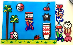 Super Mario Bros 2 Scene W Interchangeable Characters 8 Bit Etsy Mario Crafts Perler Bead Mario Perler Bead Art