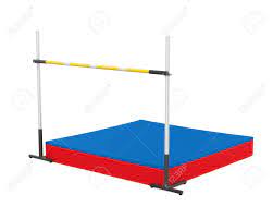 Check out her reaction when she jumps off the mat. High Jump Landing Mat And Bar Isolated Stock Photo Picture And Royalty Free Image Image 93145572