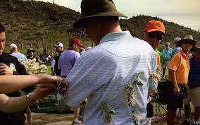 There was only me and three other friends golf club members got a surprise when they were trying to enjoy their bank holiday outingcredit: Rory Mcilroy Hits Ball In Desert Knocks Man Into Cactus Cbssports Com