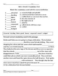 I 10 english learner's material department of education republic of the philippines celebrating diversity through world literature this book was collaboratively developed and reviewed by educators from public and private schools, colleges, and/or universities. Unit 6 Week 2 Selection Test Grade 5 Answer Key 4th Grade Wonders Unit 2 Weeks 1 5 Vocabulary Tests