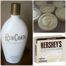 White Chocolate Chata Pudding Shots 1 Small Pkg White Chocolate Instant Pudding Cup Milk 3 4 Cup Rumchata 8oz Tub Co Pudding Shots Fun Drinks Shots Alcohol