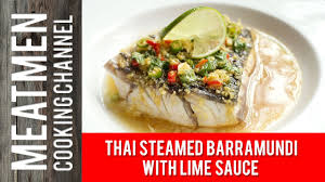 thai steamed barramundi with lime sauce