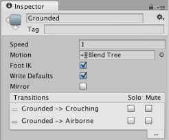 If you uncheck the save animation state option and go back, you will see the initial state. Unity Manual Animation States