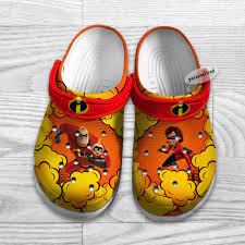Bob Hellen Parr Hero Family Red Pattern Disney Graphic Cartoon Crocs Shoes  - Jolly Family Gifts