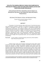 We did not find results for: Pdf Volatilitas Harga Minyak Dunia Dan Dampaknya Terhadap Kinerja Sektor Industri Pengolahan Dan Makroekonomi Indonesia