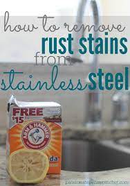 How To Clean A Stainless Steel Sink Remove Your Rust And Clean Drain Recipe Remove Rust Stains How To Remove Rust Cleaning Hacks