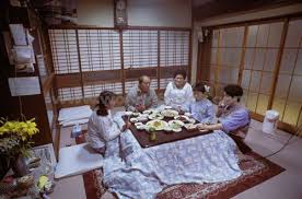 Family Dinner With Kotatsu Japanese Dining Table Japan Japanese