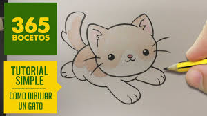 Dibujos para niños de animales, en la categoría de manualidades en guiainfantil.com. Como Dibujar Un Gato Kawaii Paso A Paso Dibujos Kawaii Faciles How To Draw A Cat Youtube