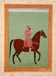 A Mughal Amir on Horseback, from the La - Mughal School als ...