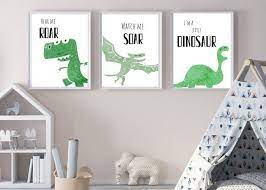 Excited To Share This Item From My Etsy Shop Dinosaur Wall Art Dinosaur Room Boys Room Dino Wall Art Playroom Decor Kid Room Decor Boy Room Art Wall Kids