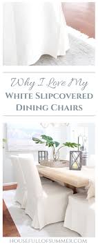 The most common coastal dining chair material is cotton. Why I Love My White Slipcovered Dining Chairs House Full Of Summer Coastal Home Lifestyle