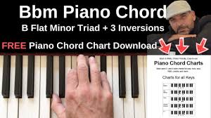 Instead of coming back down with your thumb, hit the g flat with your third finger. Bbm Chord Piano How To Play The B Flat Minor Chord Piano Chord Charts Net