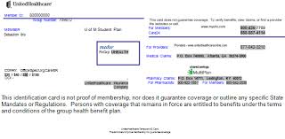 However, the actual content may vary to conform to a state's legislative and regulatory requirements. Insurance Cards Student Affairs Student Health Service University Of Miami