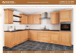 solid oak wood kitchen unit doors and