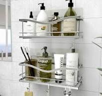 KINCMAX Premium Shower Caddy, Self Adhesive Wall Shower Organizer, 2-Pack