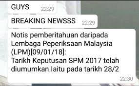 *akan dikemaskini dari semasa ke semasa tarikh dan aplikasi semakan semula keputusan spm 2019. Semak Keputusan Spm 2017 Secara Online Dan Sms
